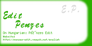 edit penzes business card